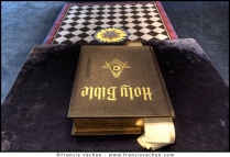 A Volume of the Sacred Law, represented here as the Holy Bible, is pictured in the ritual room of Loge Albion / St.John's Masonic Lodge in Quebec City June 23, 2010. Freemasonry is a fraternal organisation that arose from obscure origins in the late 16th to early 17th century. Freemasonry is a fraternal organisation that arose from obscure origins in the late 16th to early 17th century. The Canadian Press Images/Francis Vachon